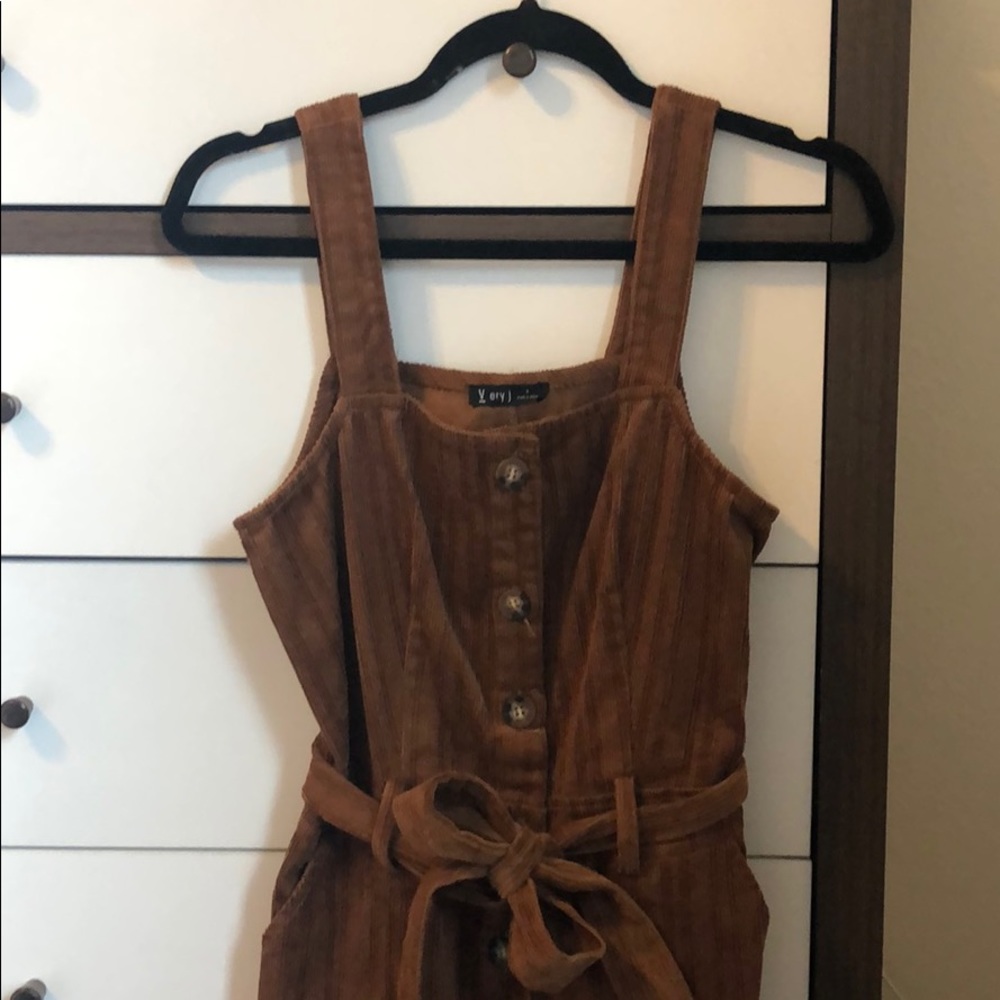Burnt Orange Corduroy Dress
